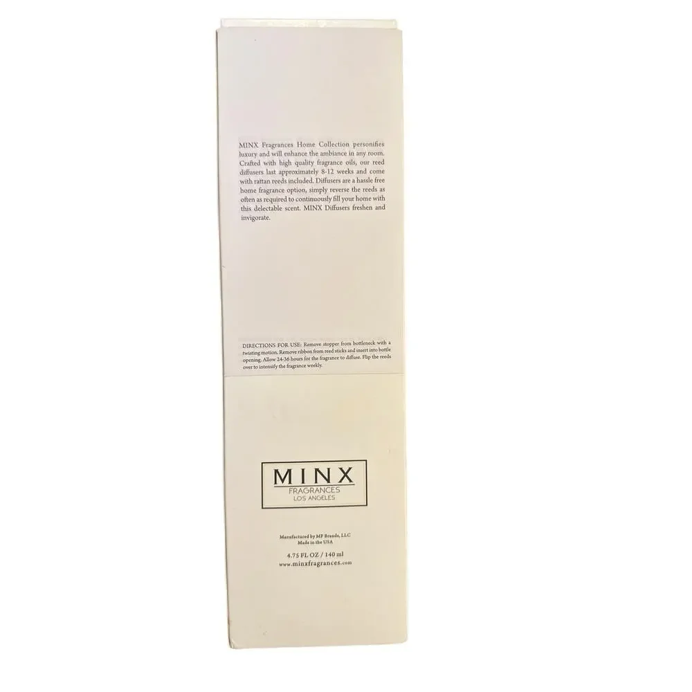 NEW Minx Fragrances Los Angeles Bamboo Aromatherapy Reed Diffuser 4.75 Fl Oz